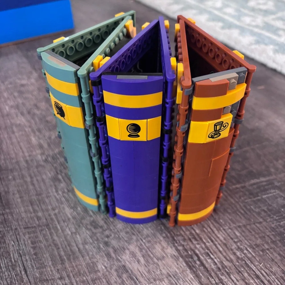 LEGO Harry Potter Hogwarts Moment Book Covers 3pc Green Purple Brown Excellent